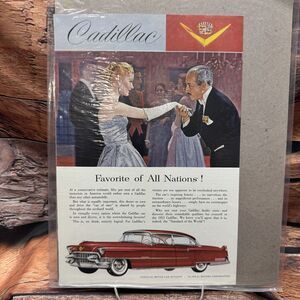 1955 Cadillac Original Print Ad "Favorite of All Nations!" Luxury Car